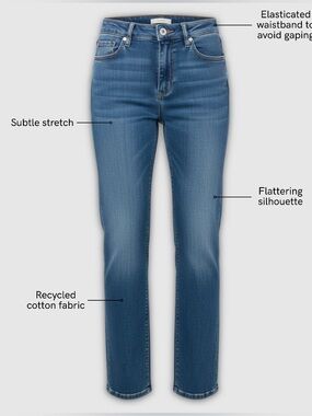 Dewey clothing Petite Straight Leg Blue KENDALL Jeans